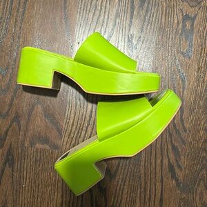 INTENTIONALLY BLANK lime green mules